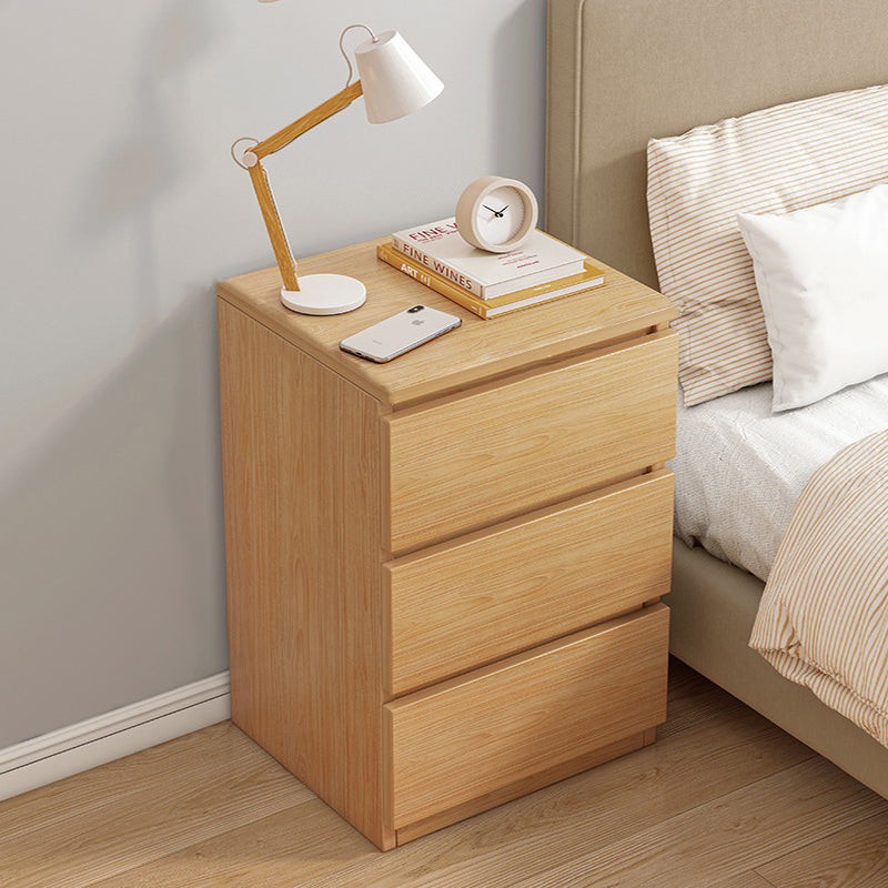 Modern Minimalist Rectangular MDF Nightstand 2/3 Drawer For Bedroom