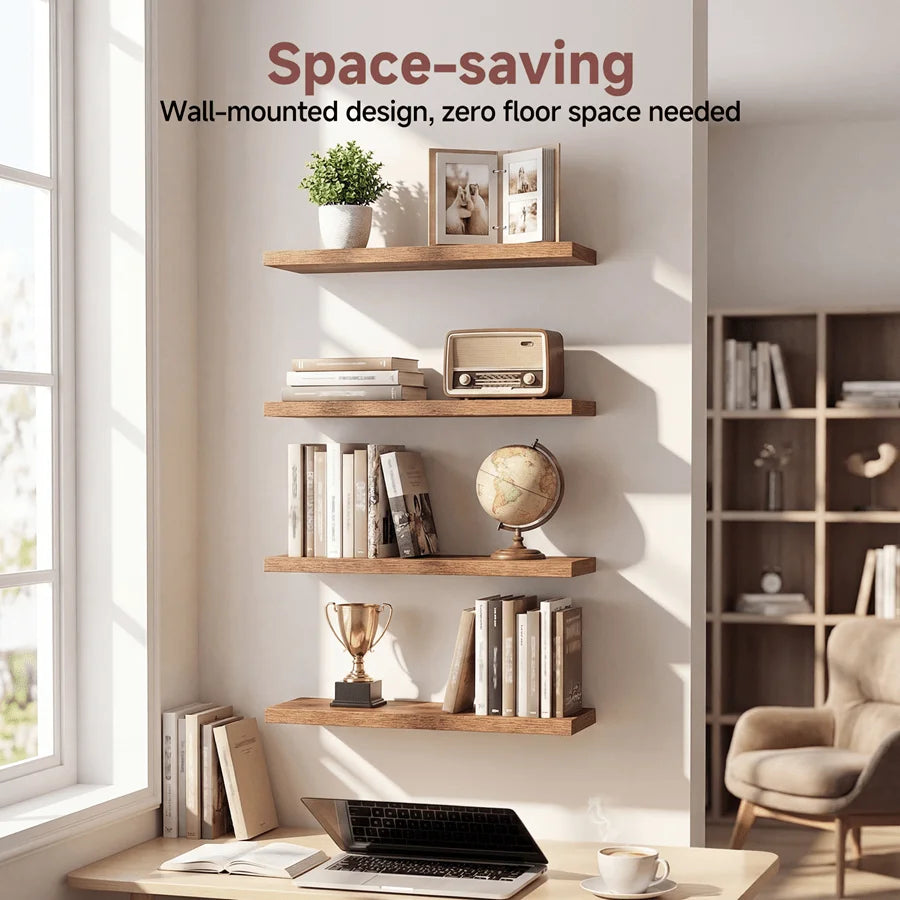 Floating Shelves Wall Mounted Rustic Farmhouse Floating