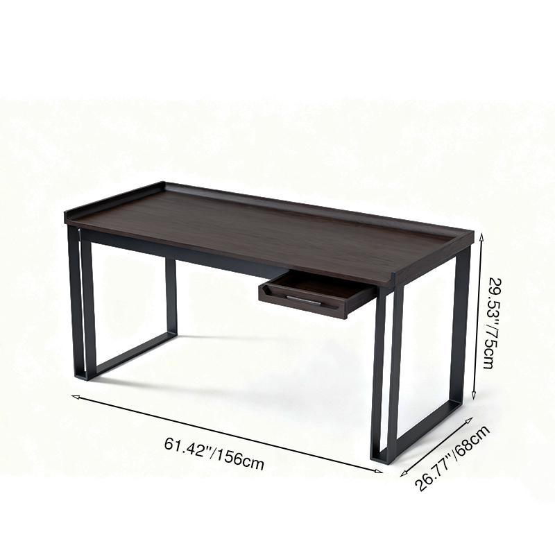 Contemporary Industrial Desk - Durable & Space-Saving Design Table Ideal For Home Office